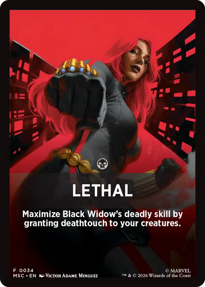 Lethal Theme Card [Marvel Super Heroes Commander] Magic: The Gathering