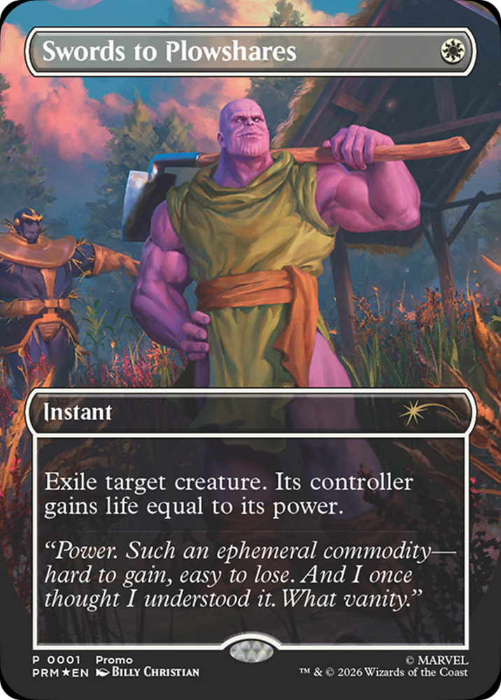 Swords to Plowshares (Borderless) (Magazine Insert) [Media Promos] Magic: The Gathering
