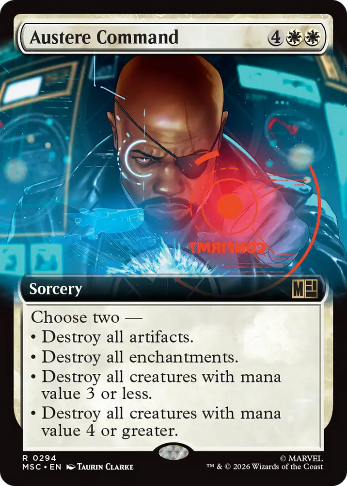 Austere Command (Extended Art) [Marvel Super Heroes Commander] Magic: The Gathering