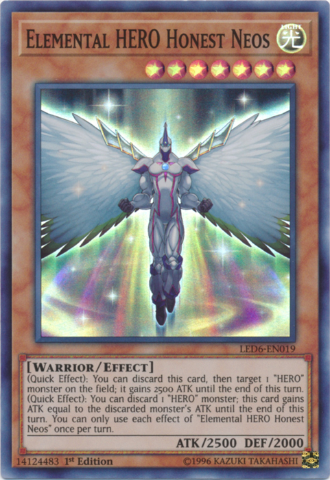 Elemental Hero Honest Neos [LED6-EN019] Super Rare Yu-Gi-Oh!
