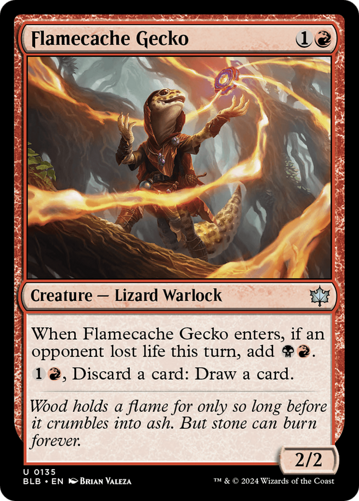 Flamecache Gecko [Bloomburrow] Magic: The Gathering