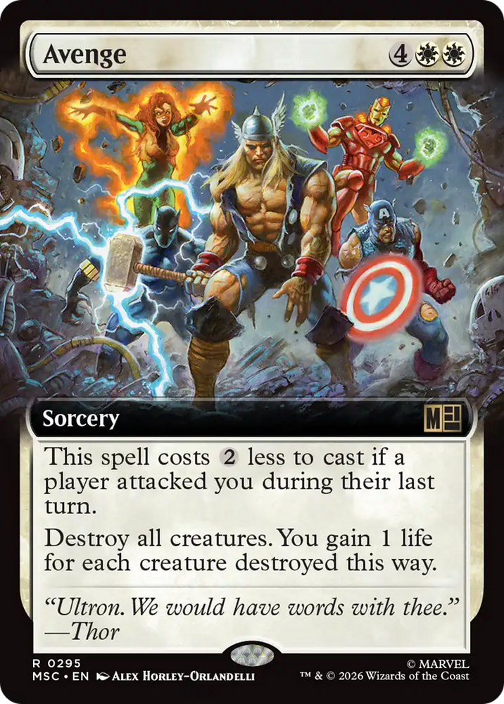 Avenge (Extended Art) [Marvel Super Heroes Commander] Magic: The Gathering
