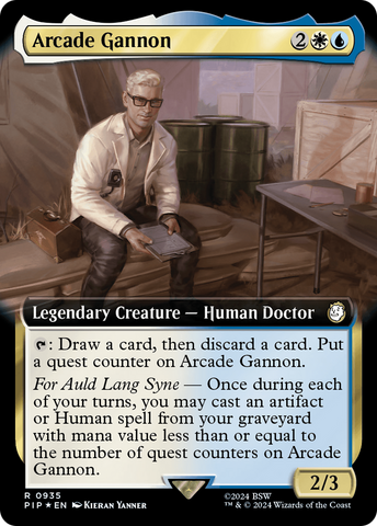 Arcade Gannon (Extended Art) (Surge Foil) [Fallout] Magic: The Gathering
