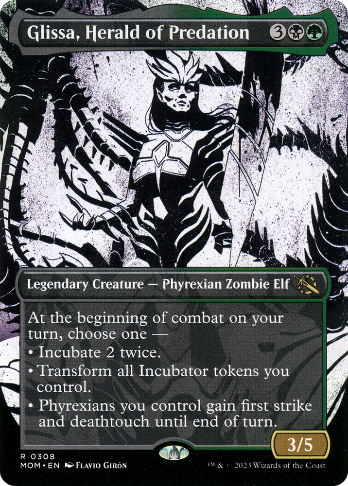 Glissa, Herald of Predation (Showcase Planar Booster Fun) [March of the Machine] Magic: The Gathering