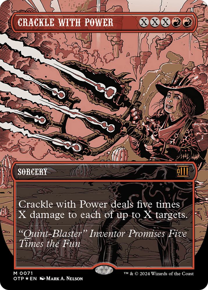 Crackle with Power (Textured Foil) [Outlaws of Thunder Junction: Breaking News] Magic: The Gathering