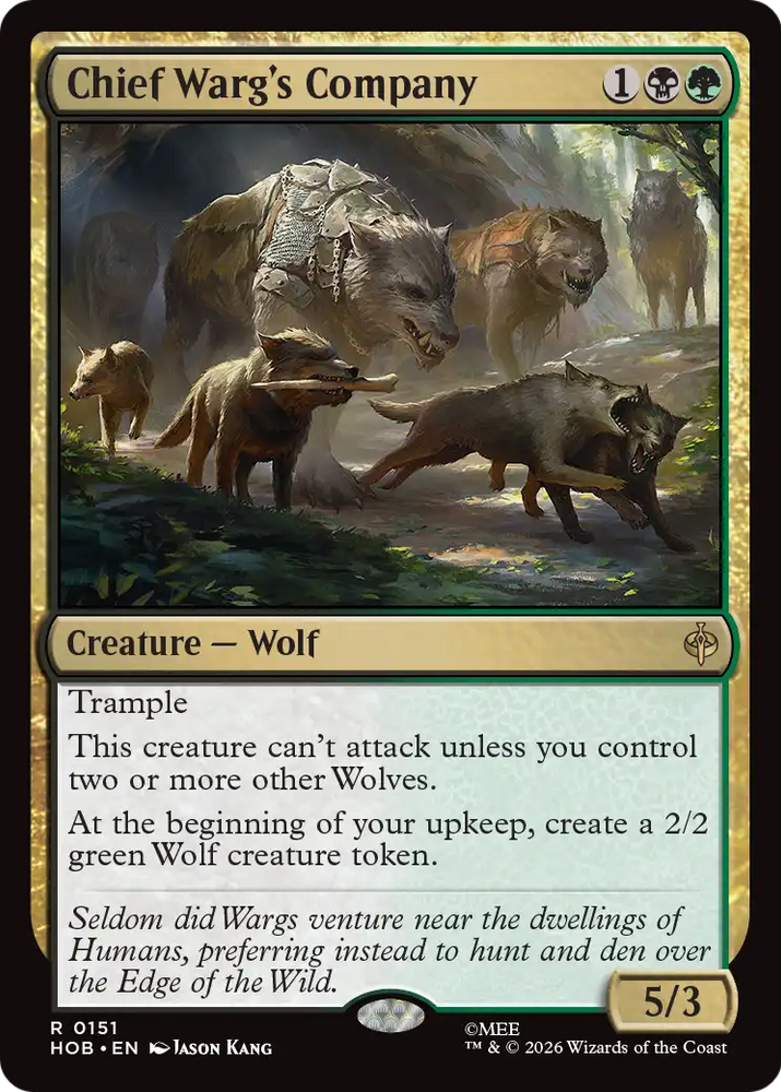 Chief Warg's Company [The Hobbit] Magic: The Gathering