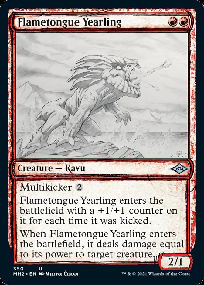 Flametongue Yearling (Sketch) [Modern Horizons 2] Magic: The Gathering
