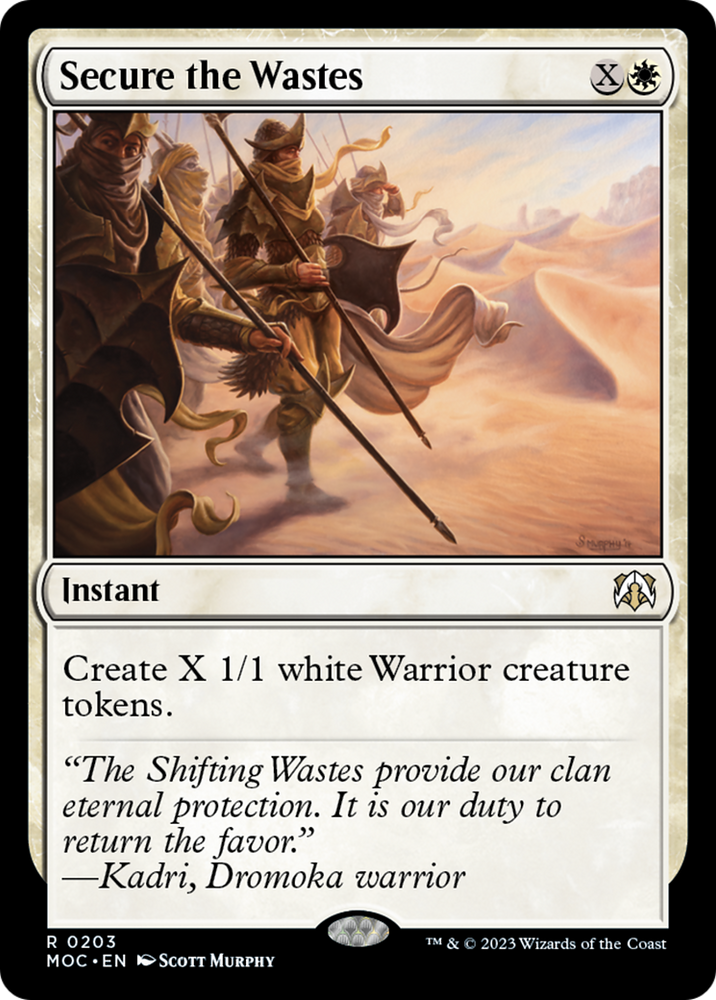 Secure the Wastes [March of the Machine Commander] Magic: The Gathering