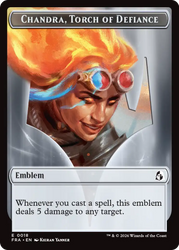 Chandra, Chill of Compliance // Chandra, Torch of Defiance Double-Sided Token [Reality Fracture Tokens] Magic: The Gathering