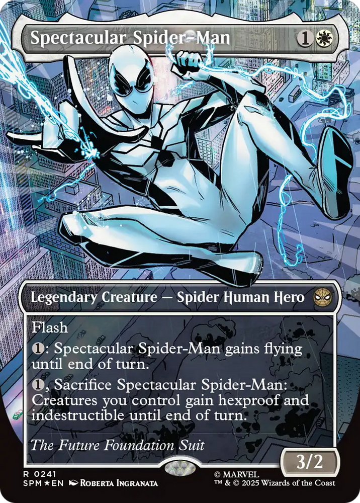Spectacular Spider-Man (0241) (Borderless) (Textured Foil) [Marvel's Spider-Man] Magic: The Gathering