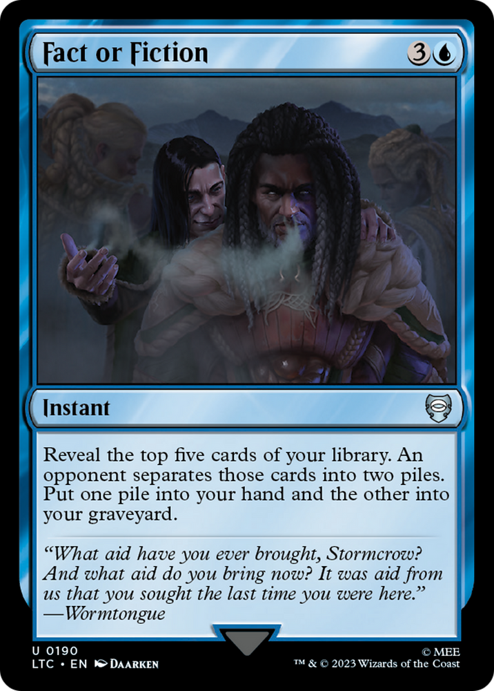 Fact or Fiction [The Lord of the Rings: Tales of Middle-Earth Commander] Magic: The Gathering