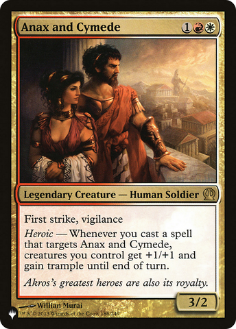 Anax and Cymede [The List] Magic: The Gathering