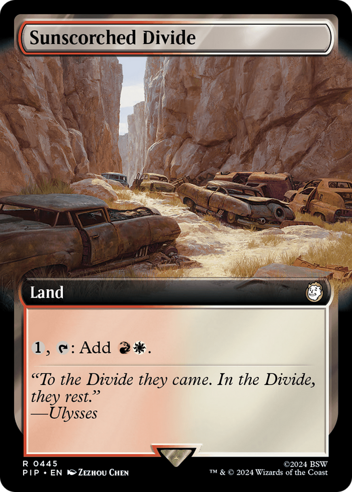Sunscorched Divide (Extended Art) [Fallout] Magic: The Gathering