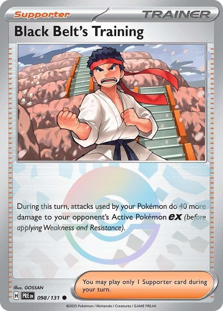 Black Belt's Training (098/131) (Poke Ball Pattern) [Scarlet & Violet: Prismatic Evolutions] Pokémon