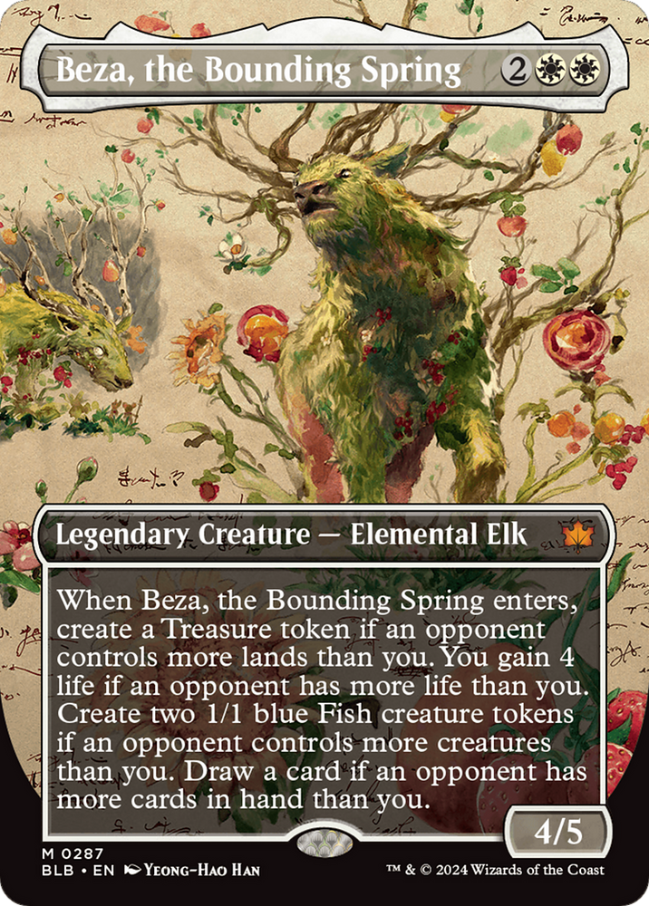 Beza, the Bounding Spring (Borderless) [Bloomburrow] Magic: The Gathering