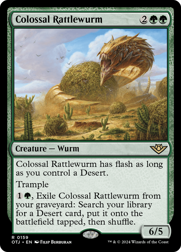 Colossal Rattlewurm [Outlaws of Thunder Junction] Magic: The Gathering