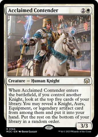 Acclaimed Contender [March of the Machine Commander] Magic: The Gathering