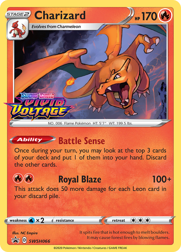 Charizard (SWSH066) (Prerelease Promo) [Sword & Shield: Black Star Promos] Pokémon