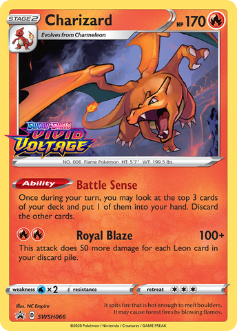 Charizard (SWSH066) (Prerelease Promo) [Sword & Shield: Black Star Promos] Pokémon