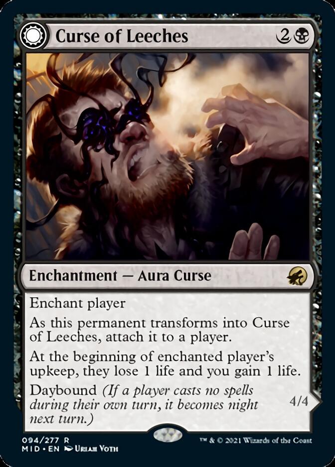 Curse of Leeches // Leeching Lurker [Innistrad: Midnight Hunt] Magic: The Gathering