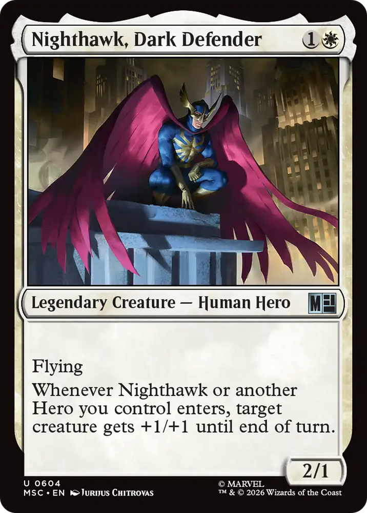 Nighthawk, Dark Defender [Marvel Super Heroes Commander] Magic: The Gathering