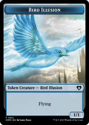 Spirit (0039) // Bird Illusion Double-Sided Token [Commander Masters Tokens] Magic: The Gathering