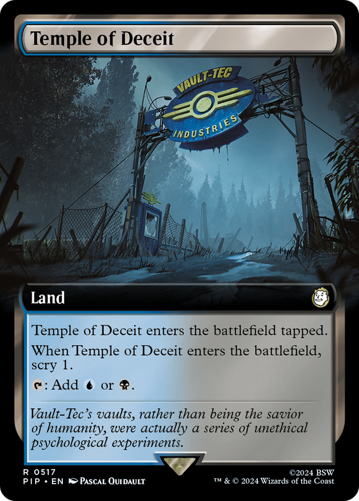 Temple of Deceit (Extended Art) [Fallout] Magic: The Gathering