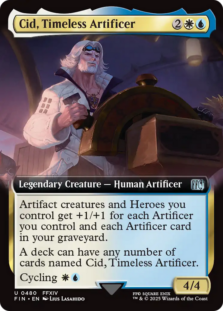 Cid, Timeless Artificer (Extended Art) [FINAL FANTASY] Magic: The Gathering