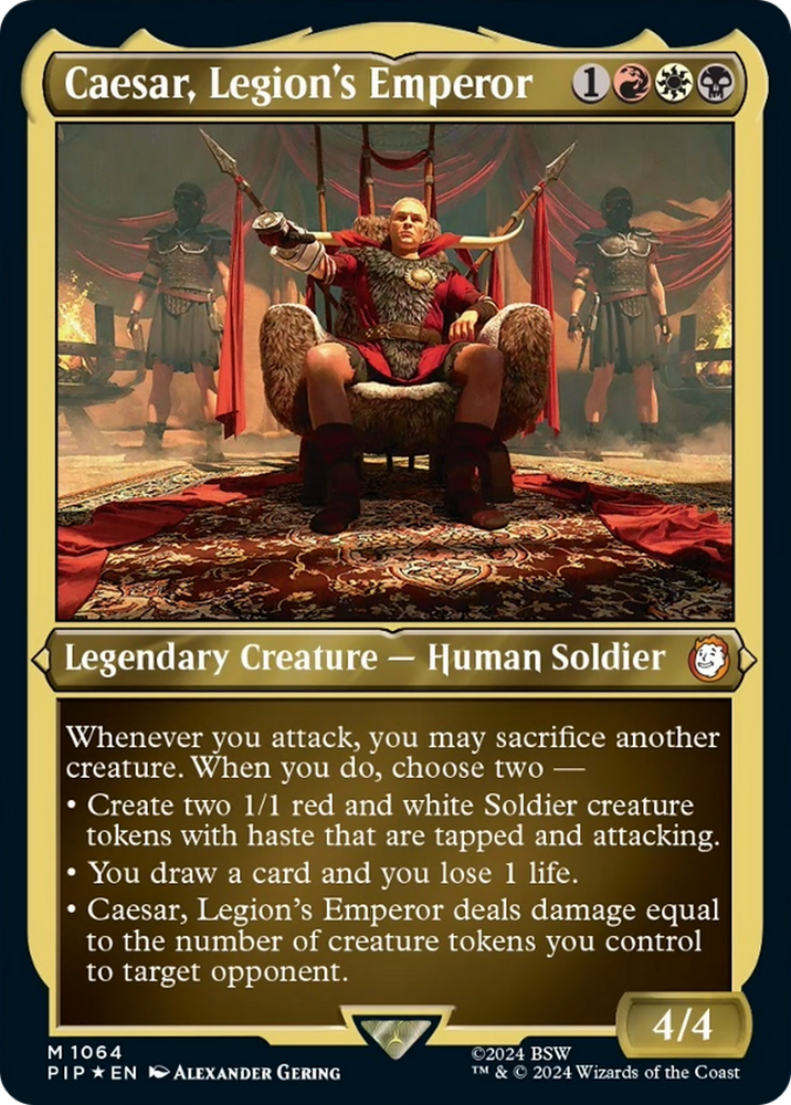 Caesar, Legion's Emperor (Display Commander) [Fallout] Magic: The Gathering