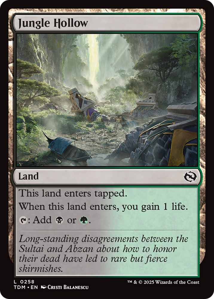 Jungle Hollow [Tarkir: Dragonstorm] Magic: The Gathering