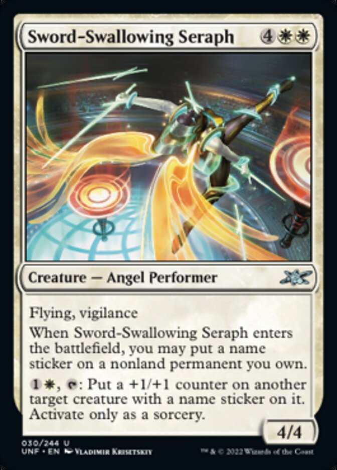 Sword-Swallowing Seraph [Unfinity] Magic: The Gathering