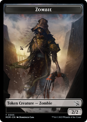 Monk // Zombie Double-Sided Token [March of the Machine Tokens] Magic: The Gathering