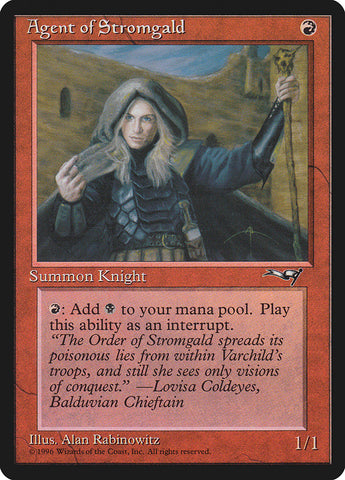 Agent of Stromgald (Holding Staff) [Alliances] Magic: The Gathering