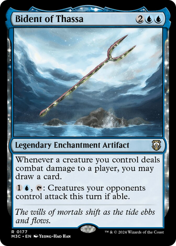 Bident of Thassa (Ripple Foil) [Modern Horizons 3 Commander] Magic: The Gathering
