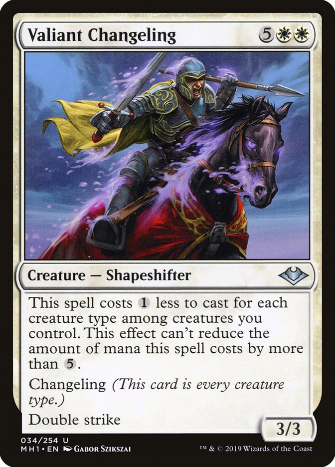 Valiant Changeling [Modern Horizons] Magic: The Gathering