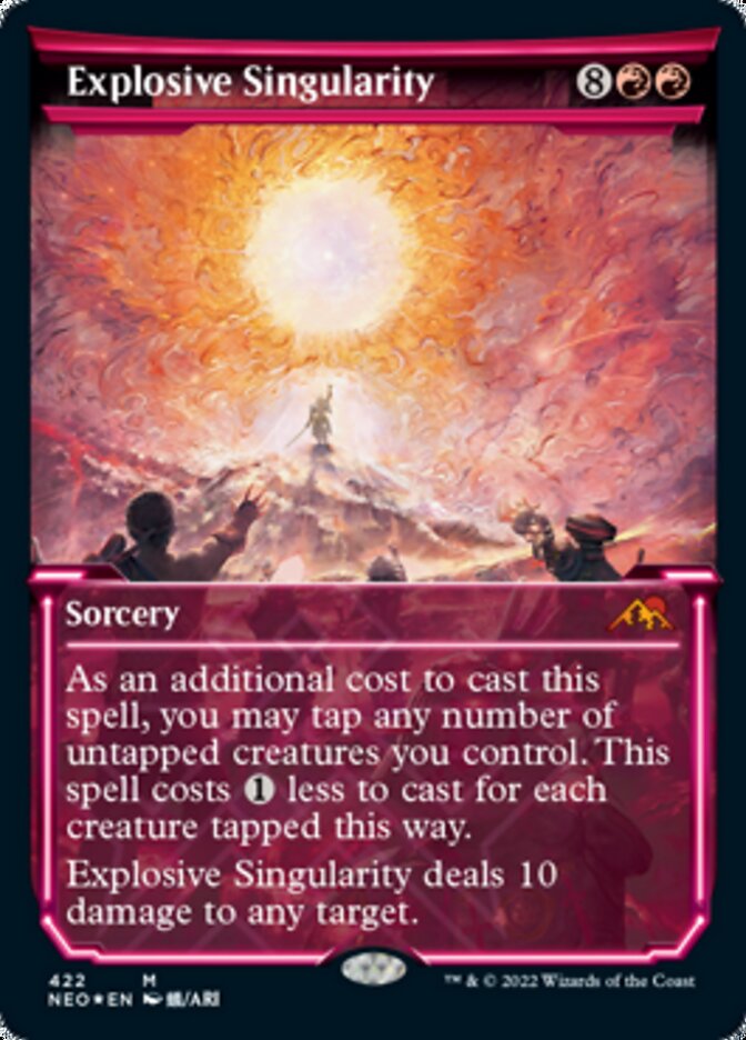 Explosive Singularity (Showcase) (Foil Etched) [Kamigawa: Neon Dynasty] Magic: The Gathering