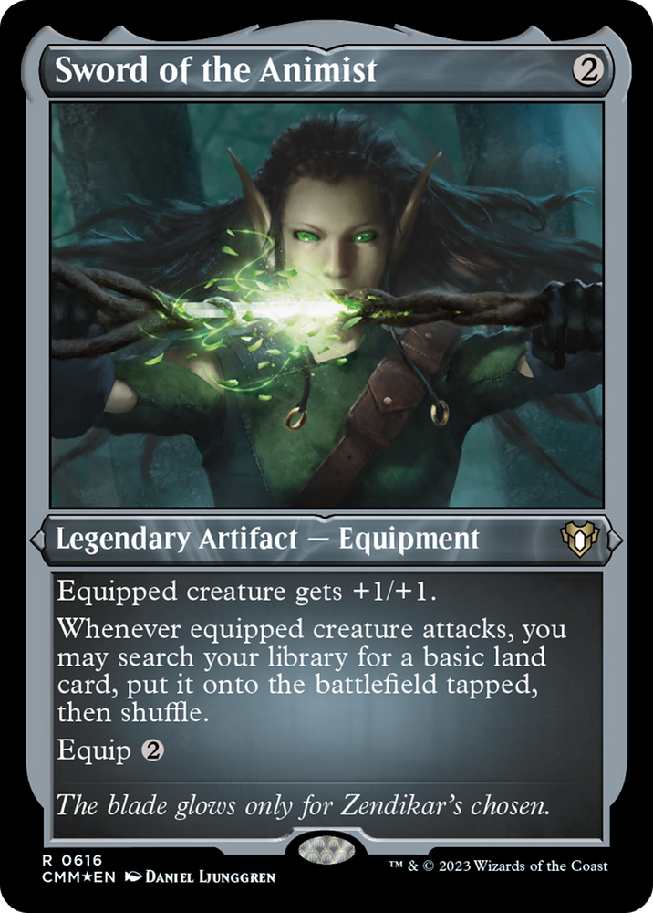 Sword of the Animist (Foil Etched) [Commander Masters] Magic: The Gathering