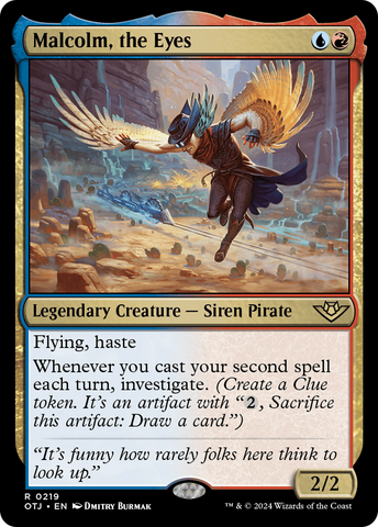 Malcolm, the Eyes [Outlaws of Thunder Junction] Magic: The Gathering