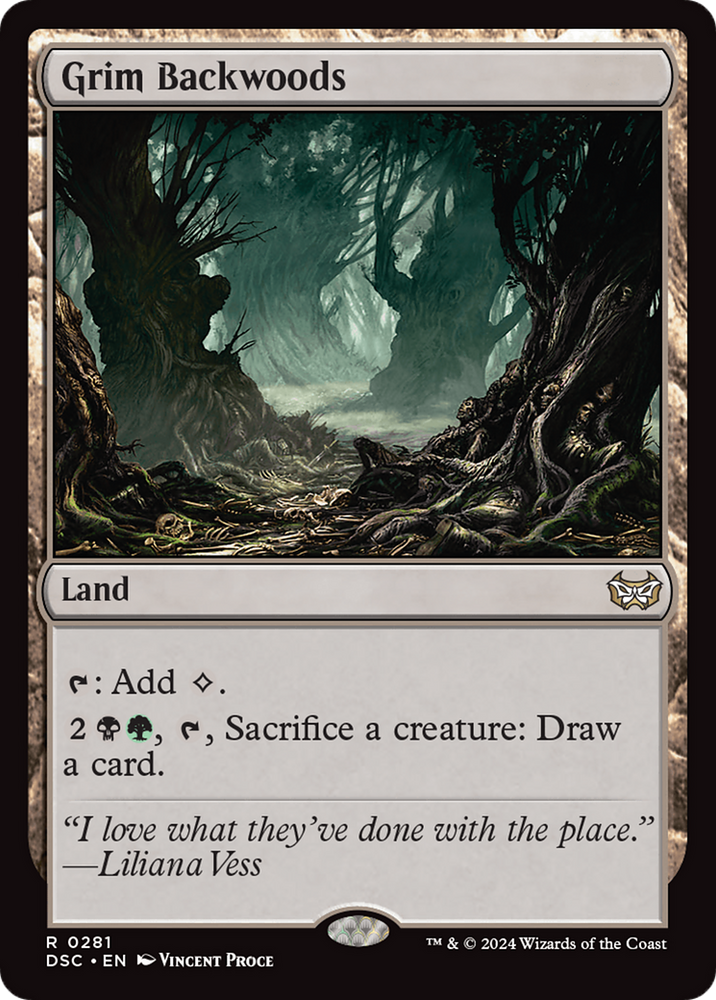 Grim Backwoods [Duskmourn: House of Horror Commander] Magic: The Gathering