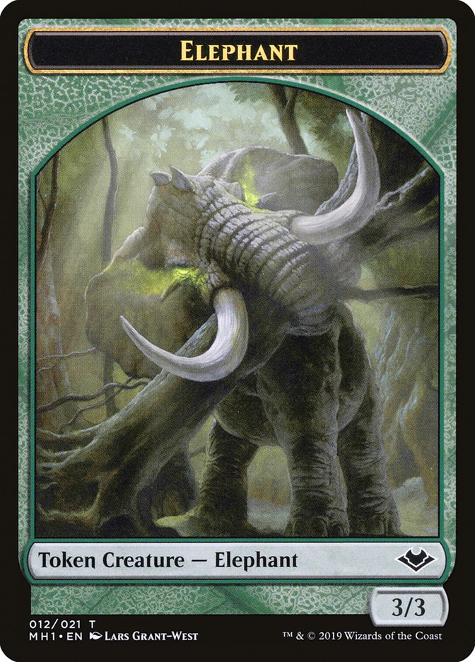 Goblin (010) // Elephant (012) Double-Sided Token [Modern Horizons Tokens] Magic: The Gathering