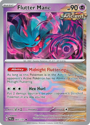 Flutter Mane (043/131) (Poke Ball Pattern) [Scarlet & Violet: Prismatic Evolutions] Pokémon