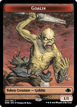 Goblin Token [Dominaria Remastered Tokens] Magic: The Gathering