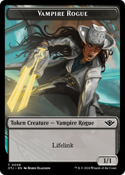 Vampire Rogue // Plot Double-Sided Token [Outlaws of Thunder Junction Tokens] Magic: The Gathering