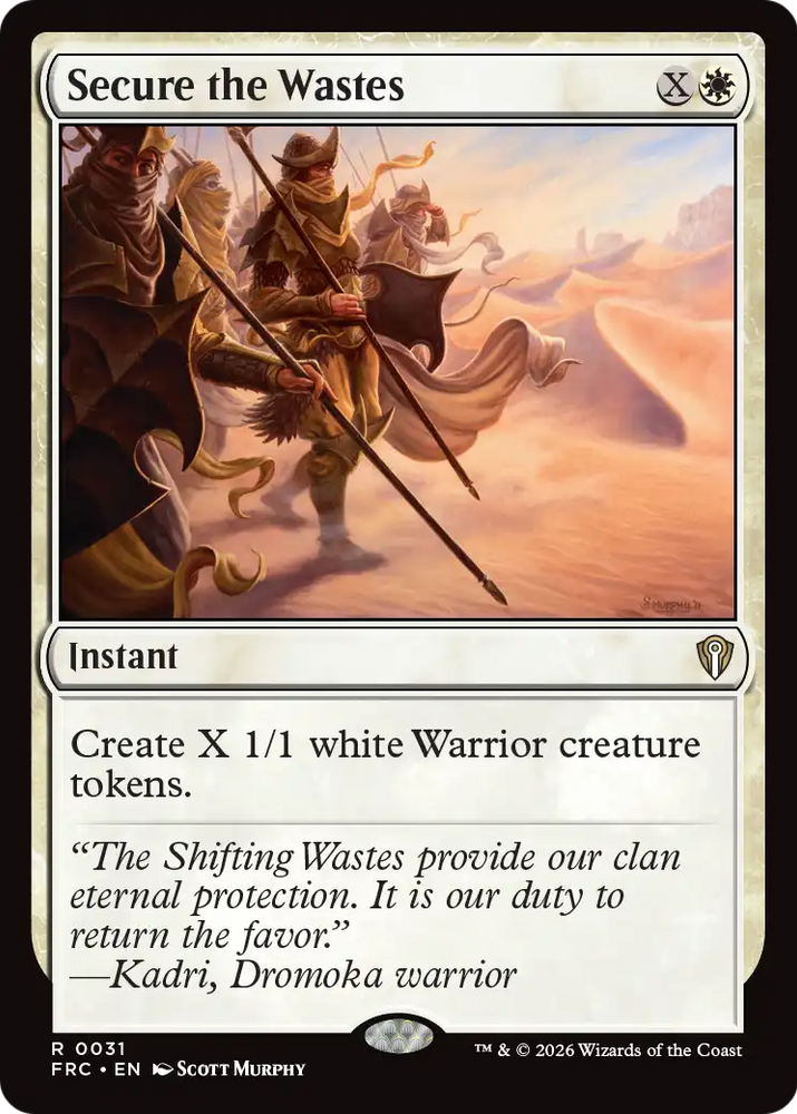 Secure the Wastes [Reality Fracture Commander] Magic: The Gathering