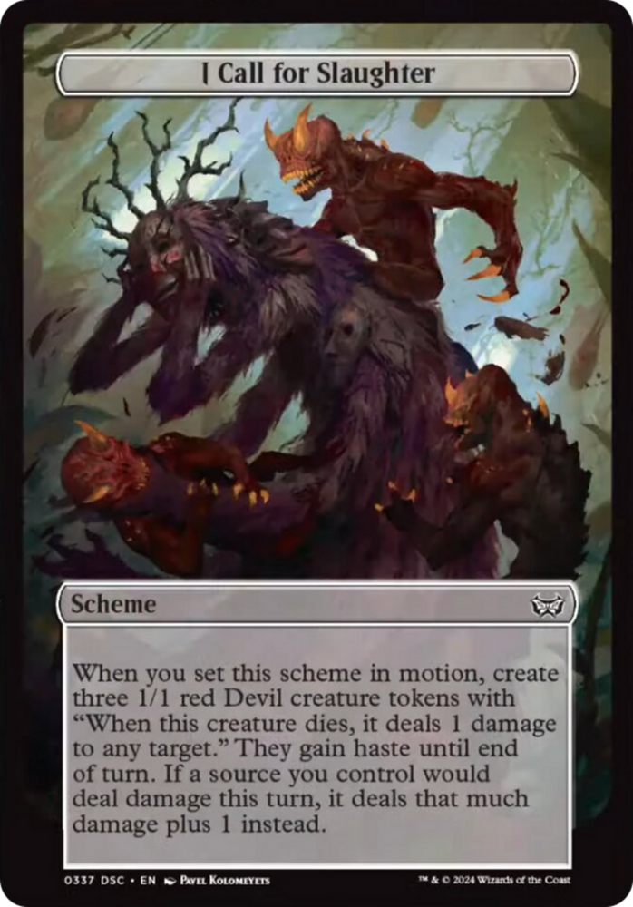 I Call for Slaughter (Full Art) [Duskmourn: Archenemy] Magic: The Gathering