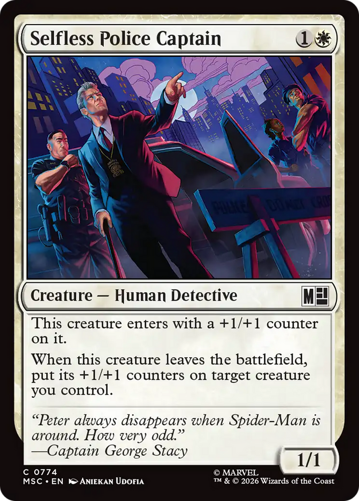 Selfless Police Captain [Marvel Super Heroes Commander] Magic: The Gathering