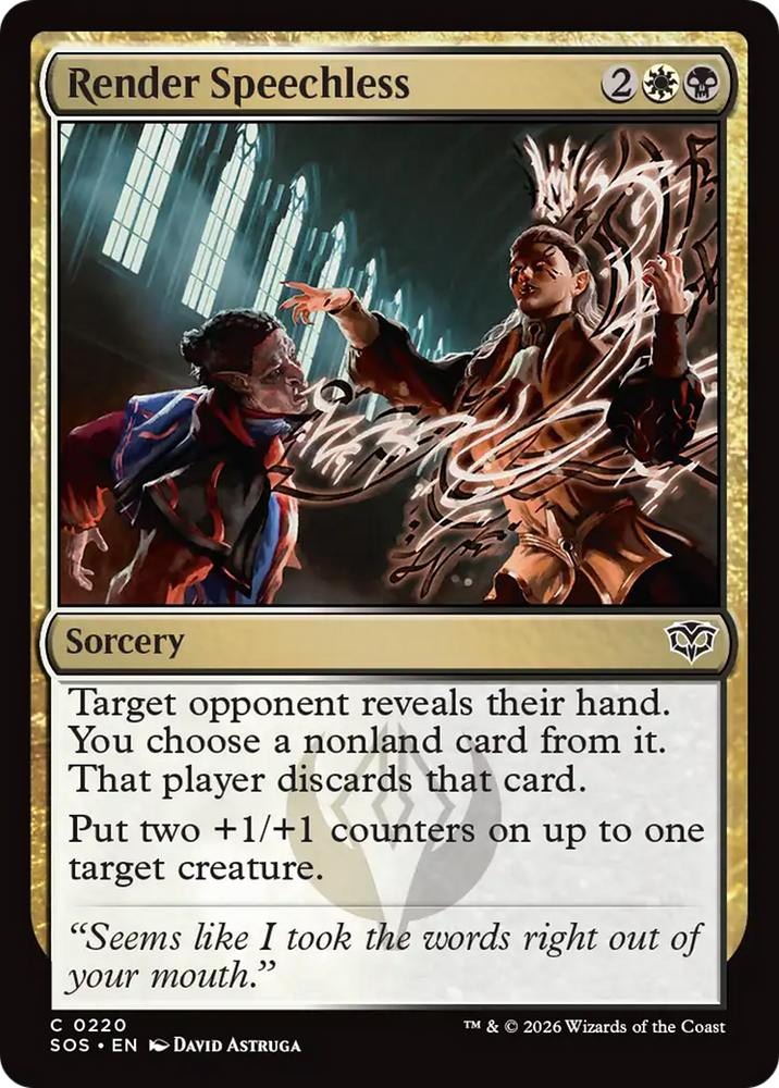 Render Speechless [Secrets of Strixhaven] Magic: The Gathering