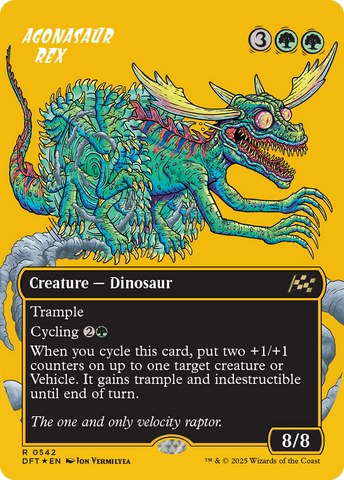 Agonasaur Rex (Borderless) (First-Place Foil) [Aetherdrift] Magic: The Gathering