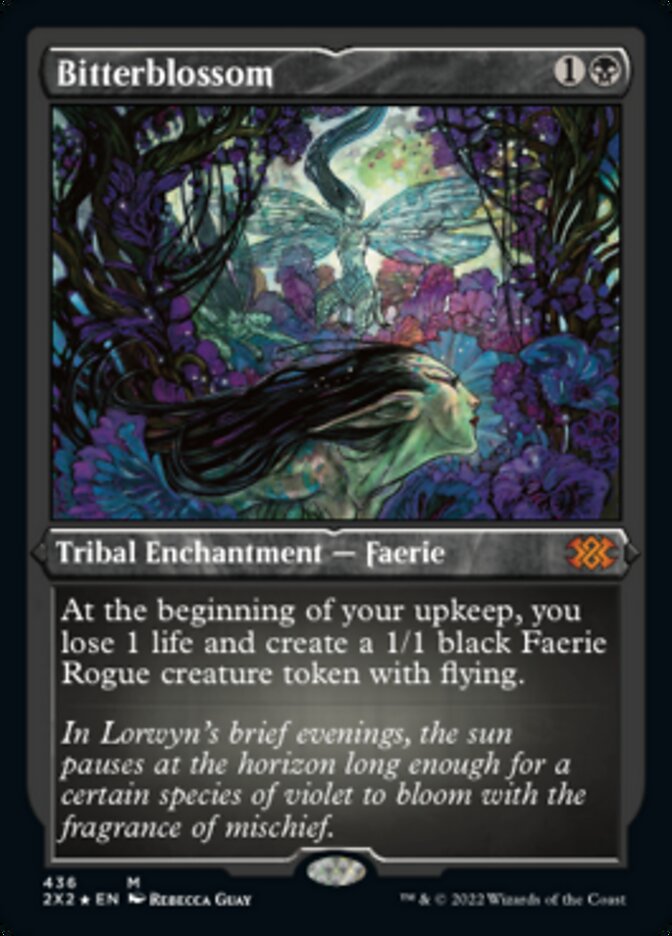 Bitterblossom (Foil Etched) [Double Masters 2022] Magic: The Gathering