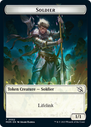 Soldier // Dinosaur Double-Sided Token [March of the Machine Tokens] Magic: The Gathering